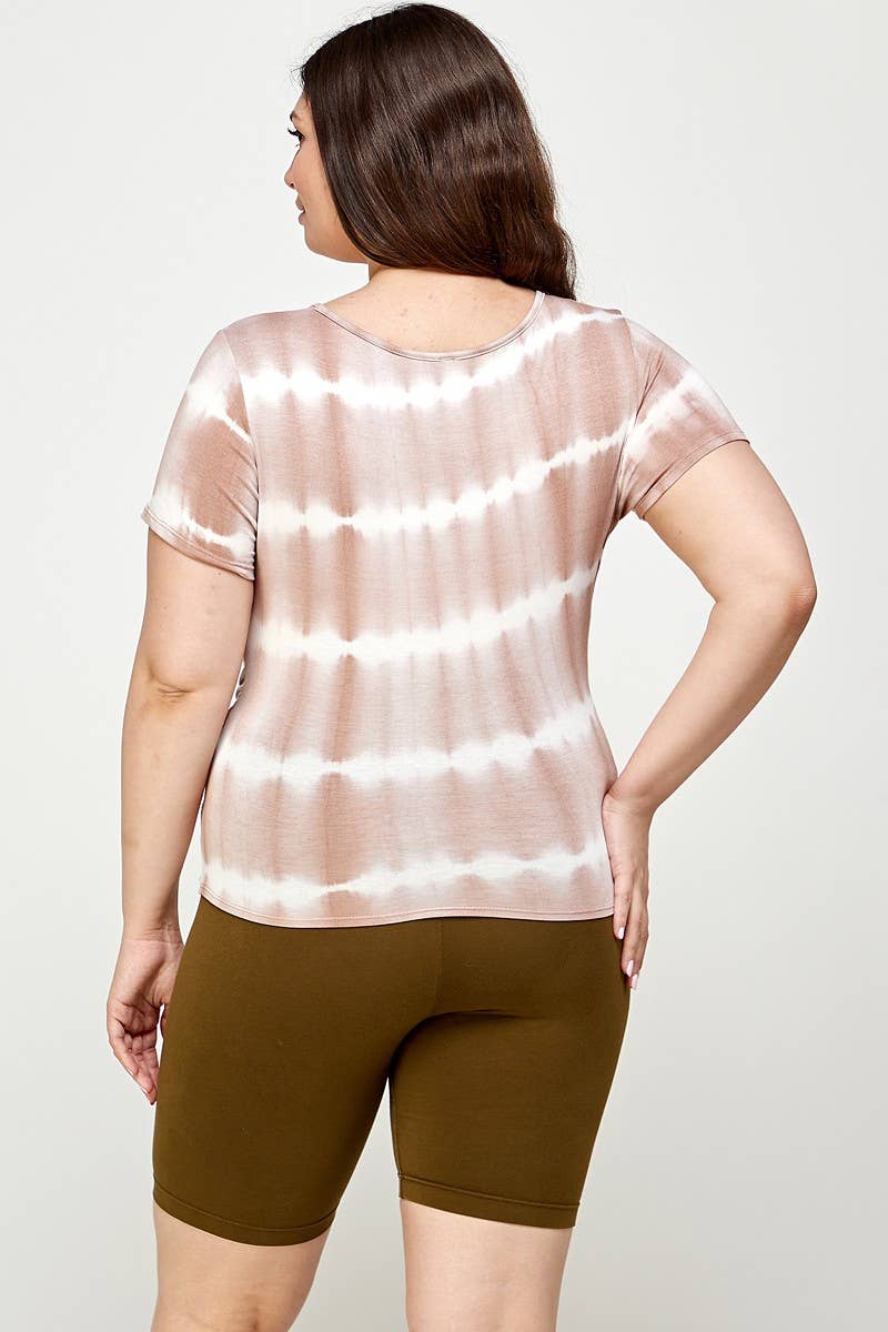 Plus Size Tie Dye Wrap Top