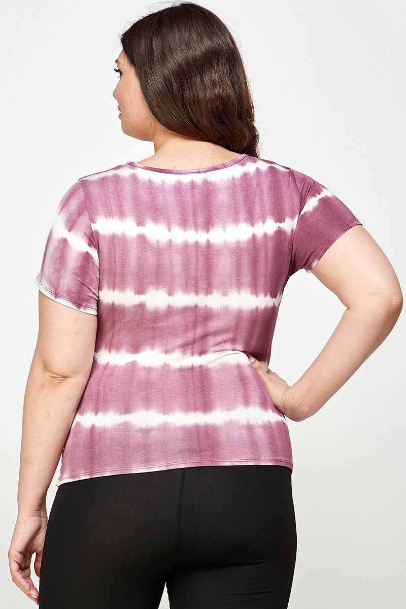 Plus Size Tie Dye Wrap Top