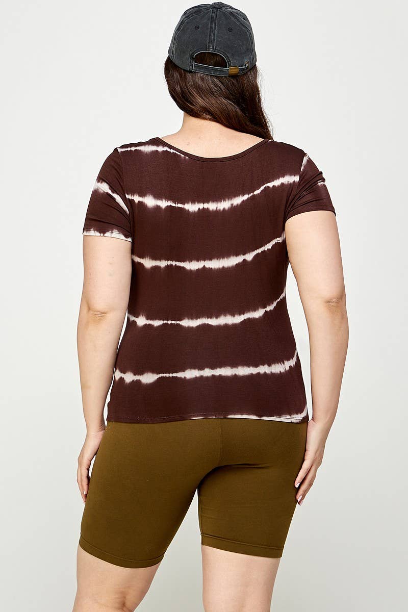 Plus Size Tie Dye Wrap Top