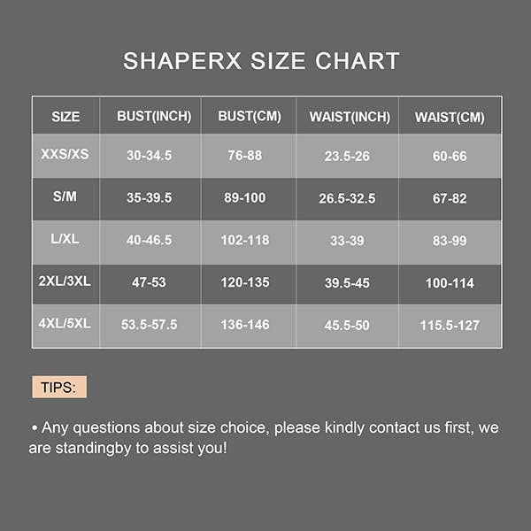 SHAPERX  Full Body Bodysuit Tummy Control Shapewear