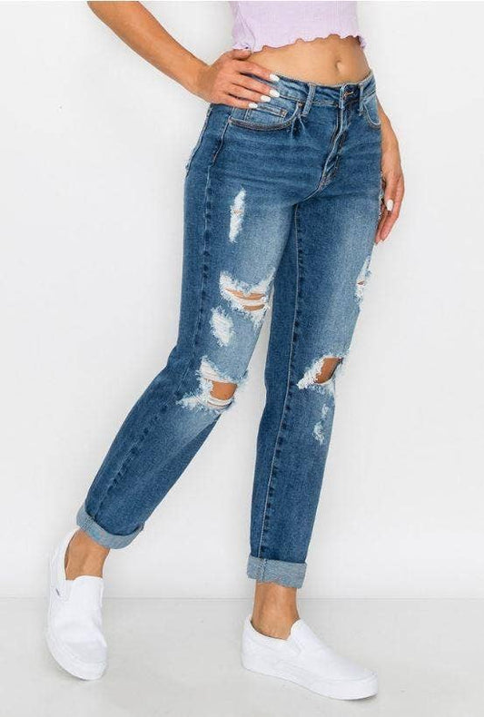 Cuff Boyfriend Jeans